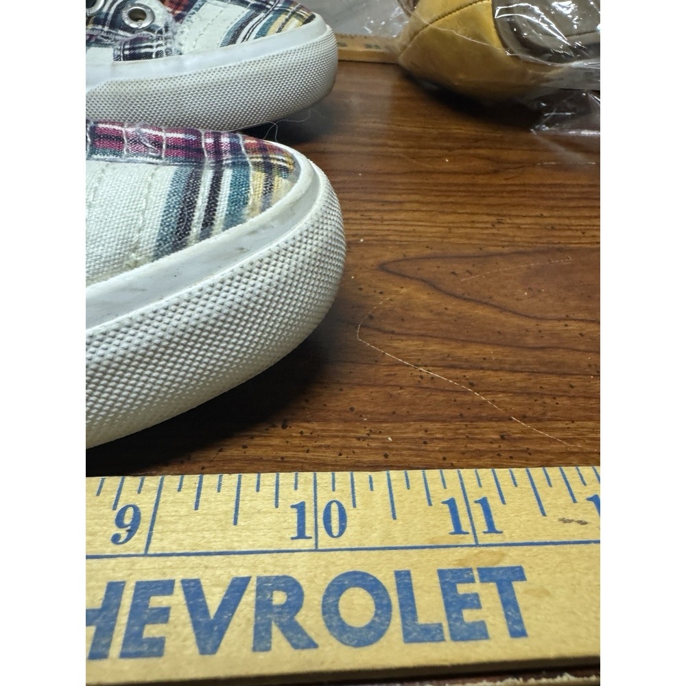 Blowfish Malibu Plaid Play Casual Slip On Sneaker 6.5 Laceless Ivy League Preppy - Picture 12 of 12